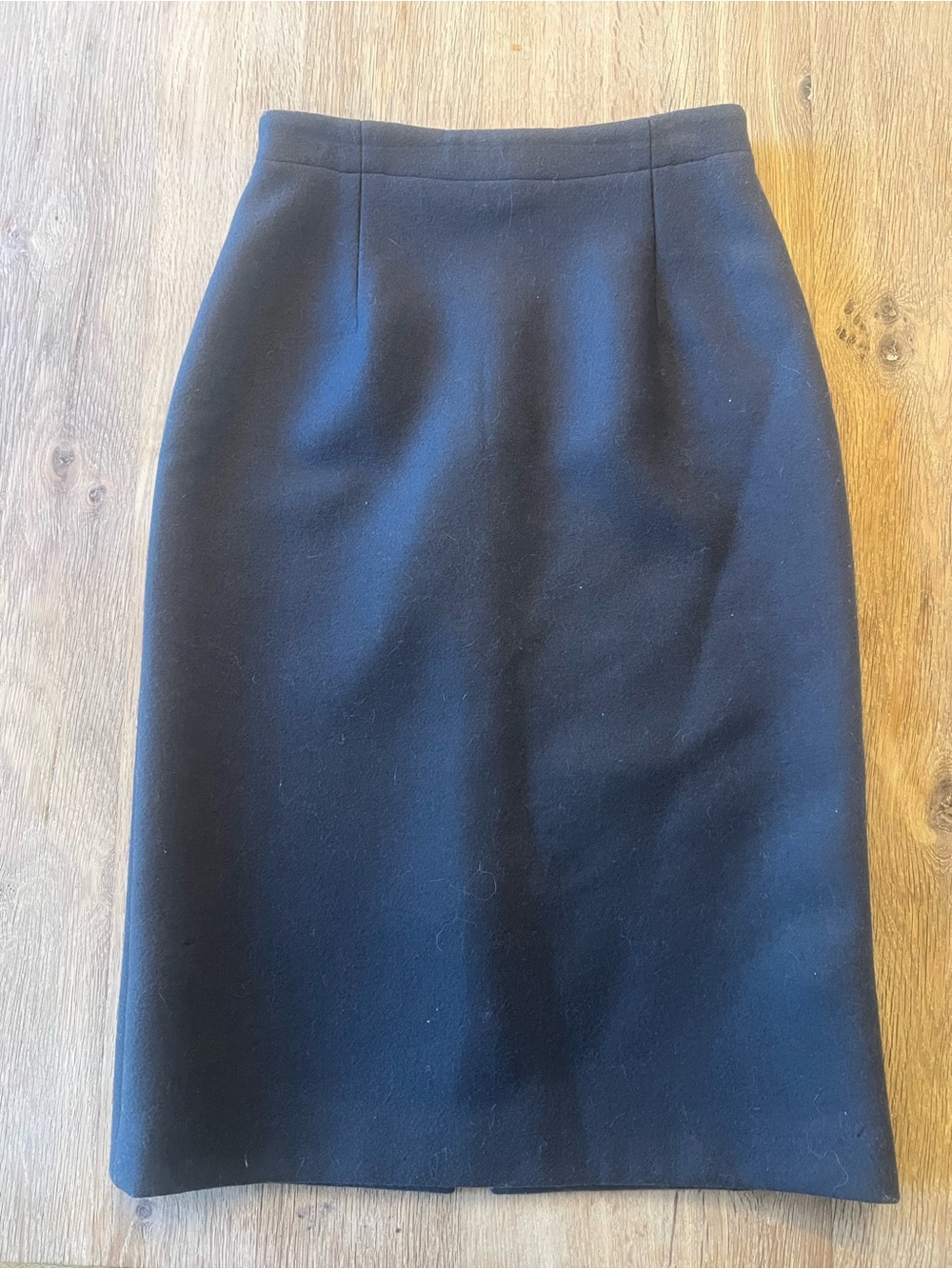 Vintage Calvin Klein Collection Charcoal Gray Wool Pencil Skirt Sample Size 4